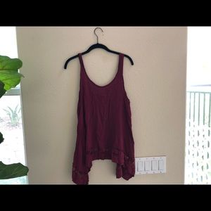 Free People Intimately Crimson Top